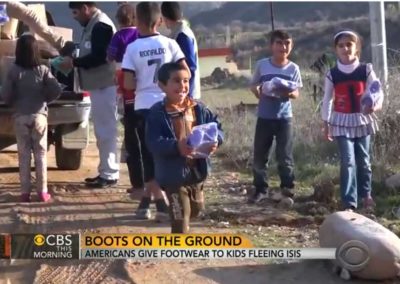 American charity sends boots to kids displaced by ISIS