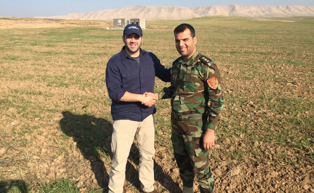 SoA's Zack Bazzi with Captain Dilgash in Iraqi Kurdistan