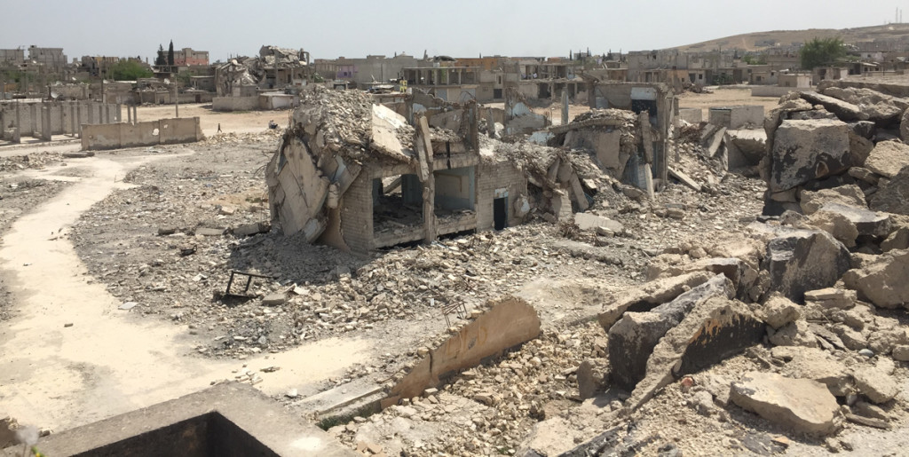 Building damage by ISIS in Syria