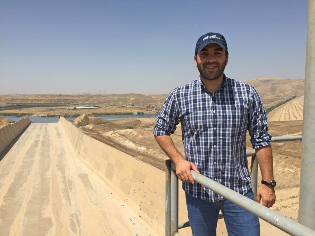 SoA’s Middle East manager, Zack, at the Mosul Dam in northern Iraq