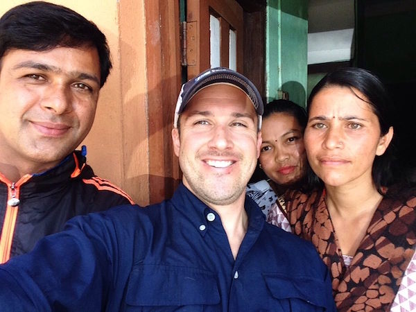 Me with local partners who work to counter human trafficking in Nepal