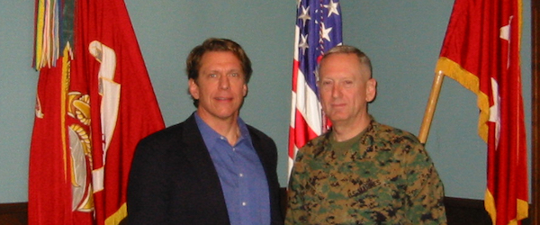 Jim Hake and General Jim Mattis, Camp Pendleton, 2003