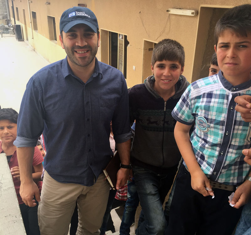 SoA’s Middle East manager, Zack Bazzi, at Hogir School during an evaluation