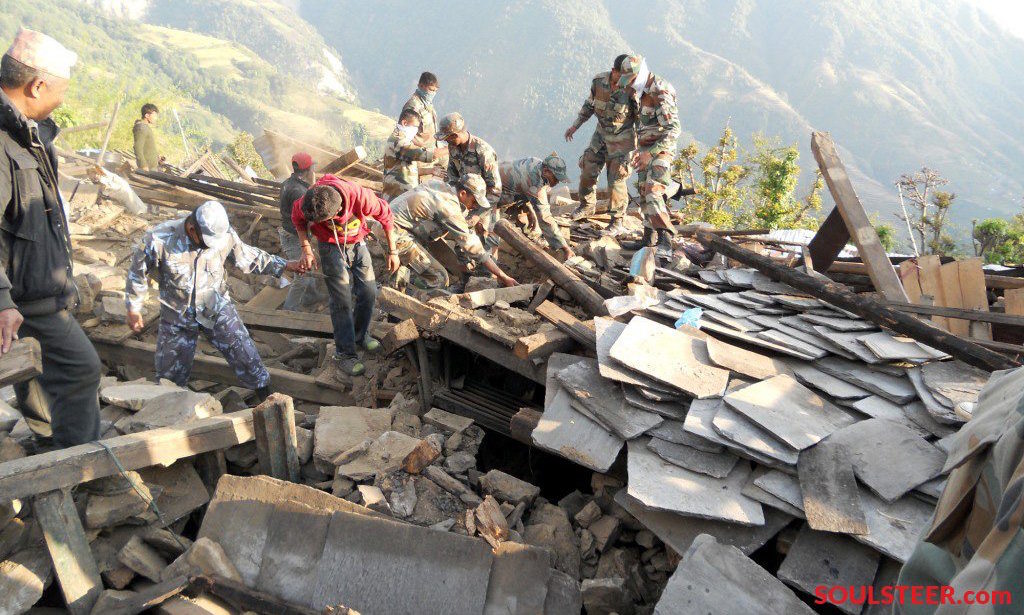 The Nepal military was the primary response force for Nepal after the 2015 Earthquake. Response in remote areas was particularly challenging. (Photo Courtesy of soulsteer.com)