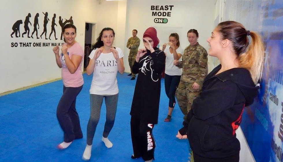 The women’s self-defense classes are taught by American Special Operations soldiers and sailors.