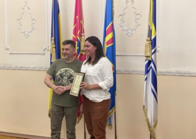 Ukrainian Ministry of Defense presents Spirit of America with an award