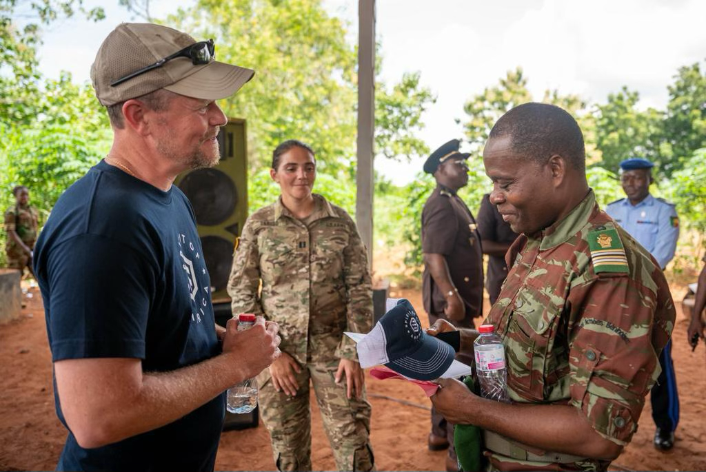 Ben York with US and Beninese soldiers