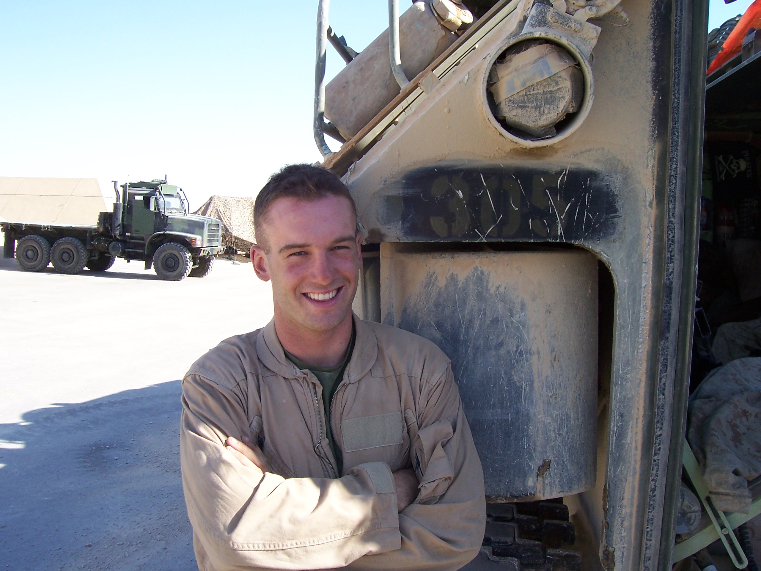 Chris White serving in 2005