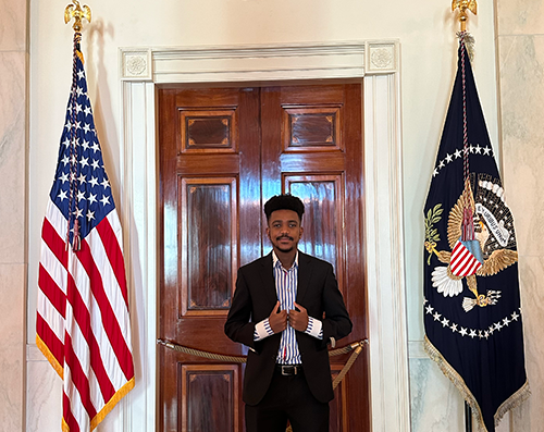 Joe Tefera at the White House